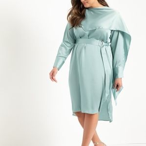Scarf Neck Dress with Long Sleeves